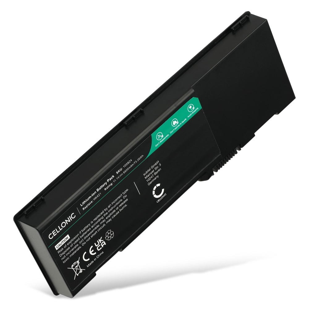 Batteri for Dell Precision M6500 | Inspiron 6400, 1501, E1505, E1501 | Vostro 1000 | Latitude 131L | HK421, ZPP20L, PP23LA, PP23LB, PP23L 6600mAh 11.1V fra CELLONIC