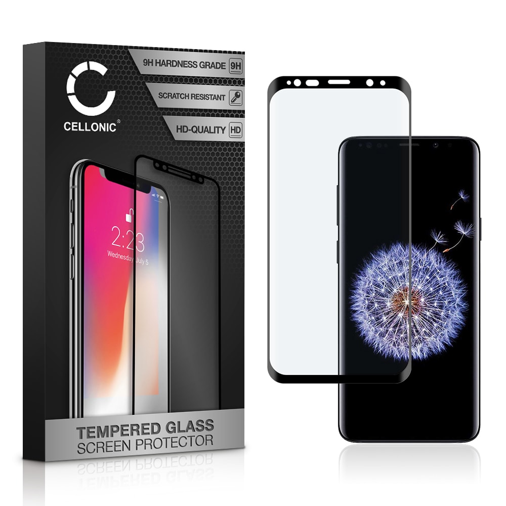 0,33mm Displayskydd / skärmskydd för Samsung Galaxy S9 Plus (SM-G965)- mobil, 9H 3D Full Cover, Full Glue - smartphone-skyddsglas, screen protector