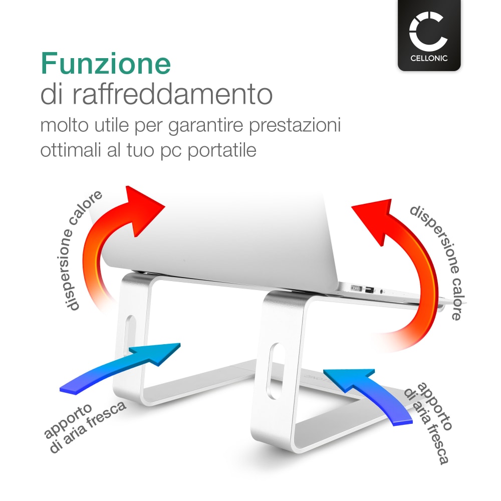 Supporto universale, stand reggi-notebook da scrivania