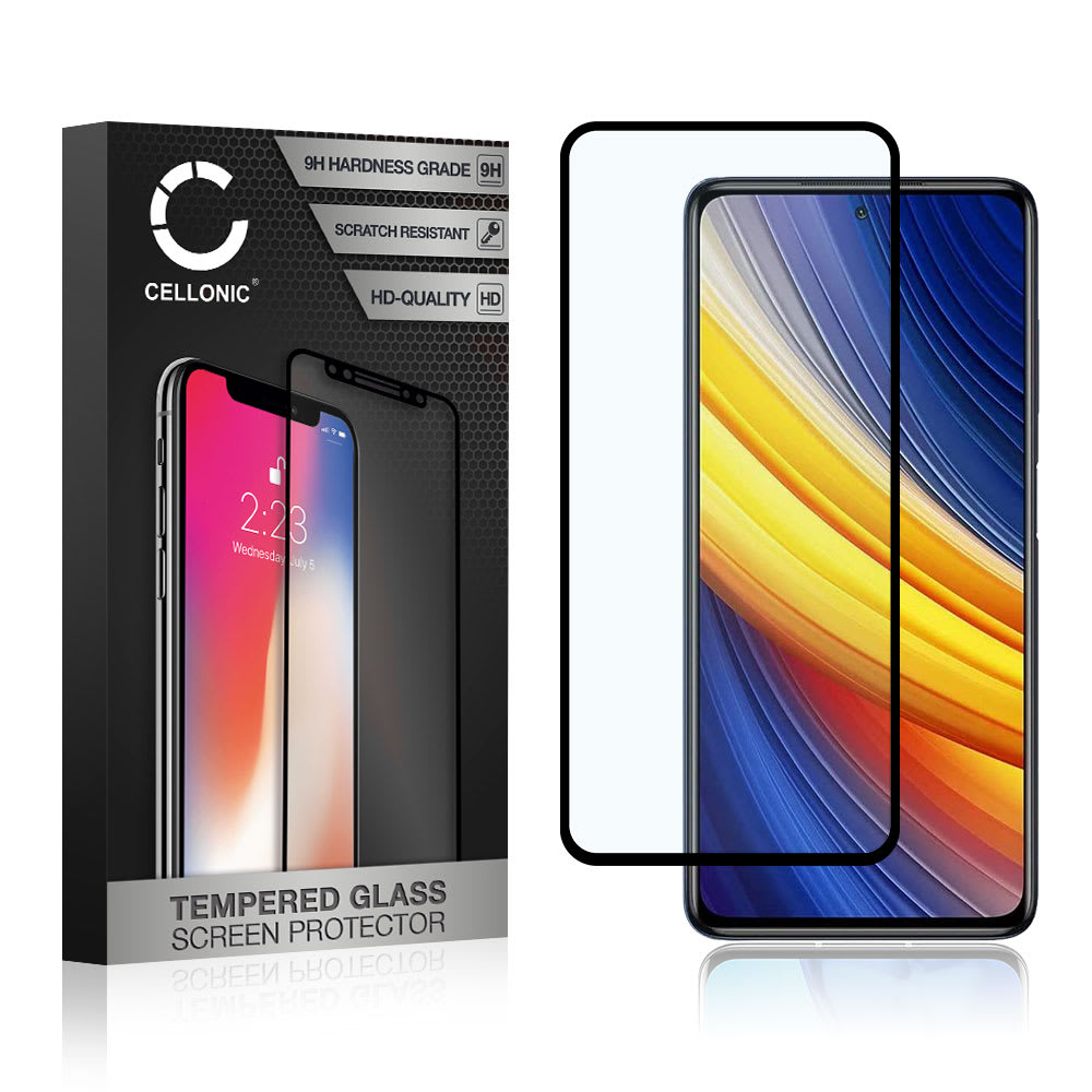 Skjermbeskytter glass Xiaomi Poco X3 Pro (3D Case-friendly, 9H, 0,33mm, Full Glue) Herdet Glass