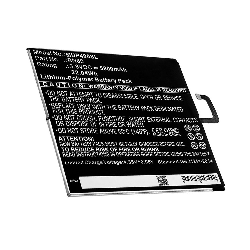 Tablet Ersatz Akku für Xiaomi Mi Pad 4 / M1806D9E / M1806D9W - 5800mAh Ersatzakku BN60 Tabletakku  Batterie