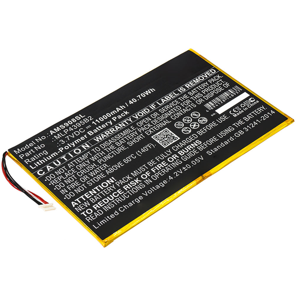 MLP4395B2 Battery for Autel MaxiSys Pro / MaxiSys MS908 / MaxiSys MS908P Pro 11000mAh Battery Replacement MLP4395B2