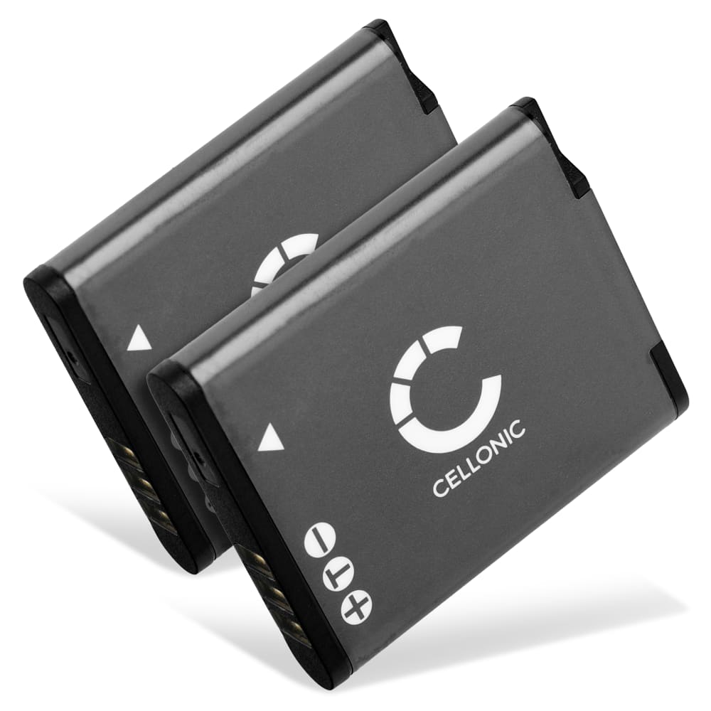 2x Batteri for Pentax WG-1000 D-LI96 (890mAh, 3.7V) fra CELLONIC