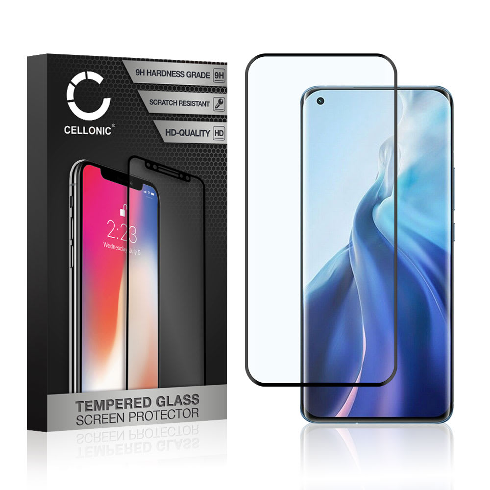 Skjermbeskytter glass Xiaomi Mi 11 (3D Case-friendly, 9H, 0,33mm, Full Glue) Herdet Glass