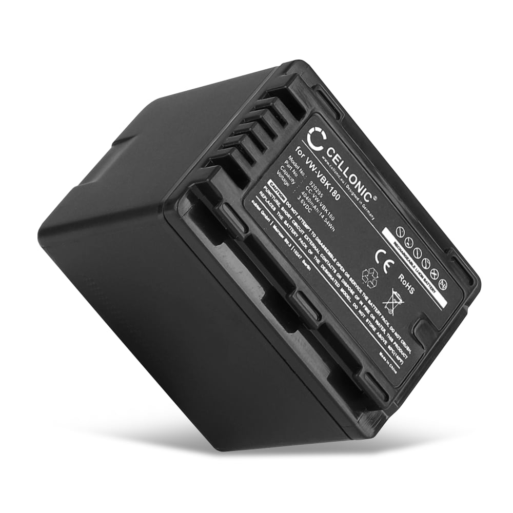 Batterij VW-VBT190, VW-VBT380, VW-VBK180 voor Panasonic HC-V180, HC-V777, HC-V770, HC-V380, HC-VX870 camera - 4040mAh vervangende accu camcorder