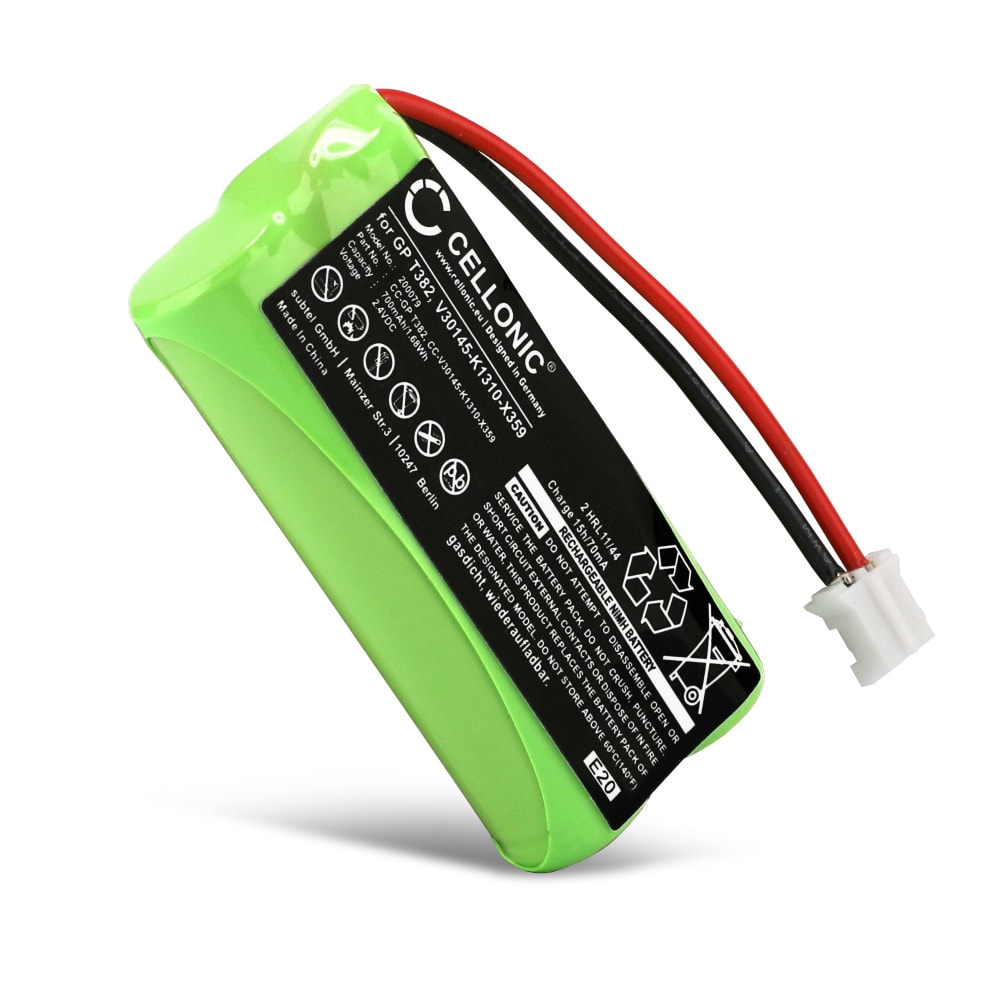 2 Batteries Remplacement Pour Téléphone Fixe Sans Fil - Compatible V30145-K1310-X383, 700mAh NiMH
