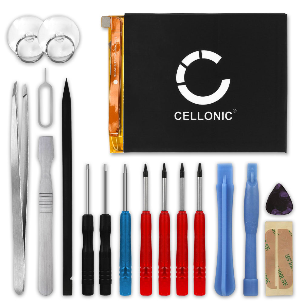 CELLONIC® Phone Battery Replacement for Huawei P20 Lite, P10 Lite, P9, P9 Lite + 17-Tool Phone Repair Kit - HB366481ECW 2900mAh