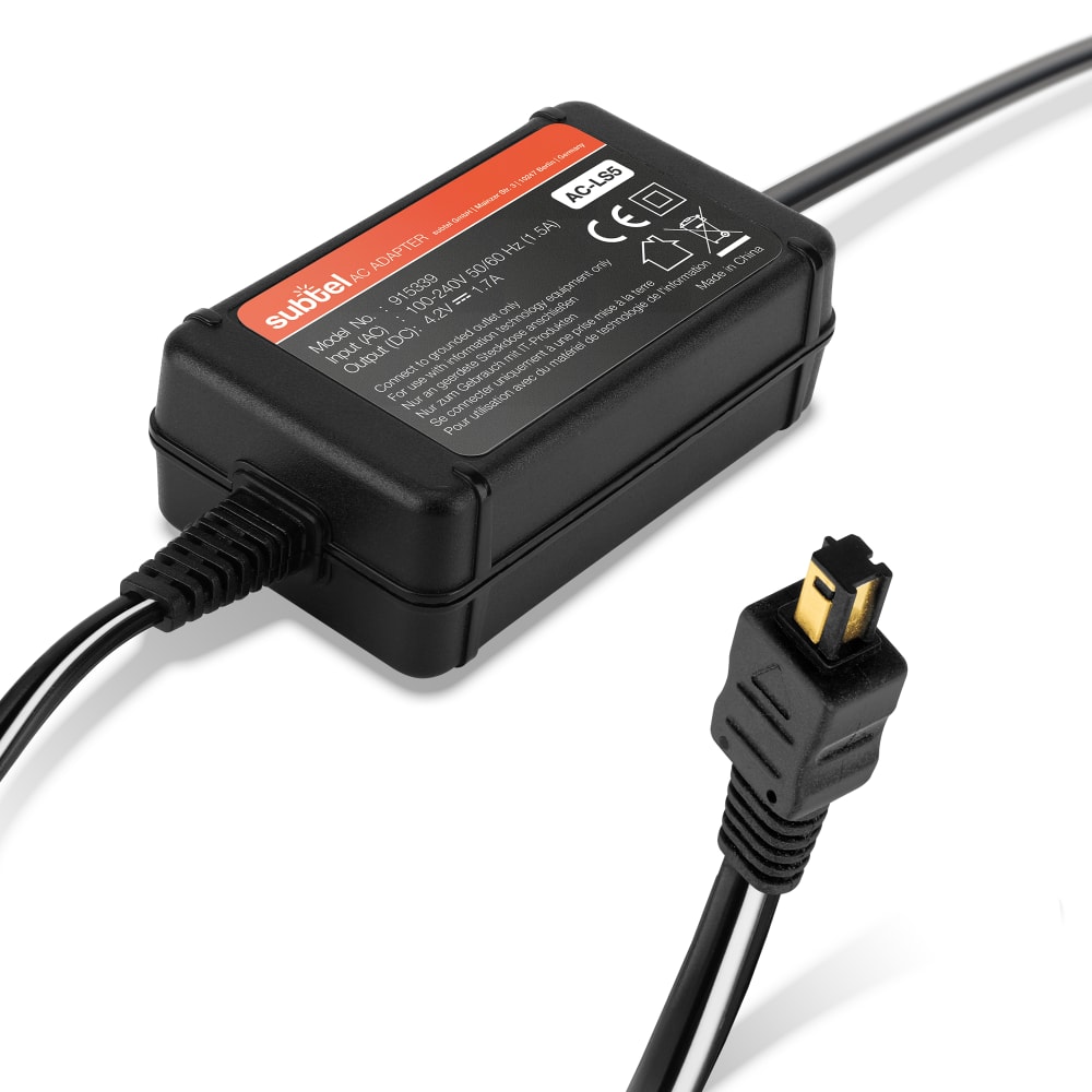 Ersatz Netzteil AC-LS5 für Sony Cyber-shot DSC-H1 DSC-H2 DSC-H5 Kamera - ca. 2,25m Stromkabel AC Adapter Kit - Netzadapter Ladegerät Ladekabel Ladestecker Lader