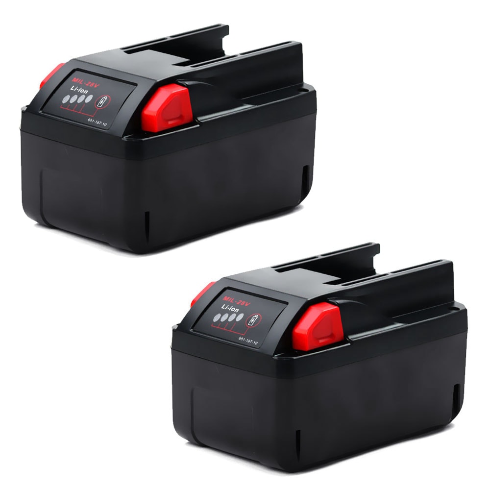 2x Batteri 28V, 3Ah, Li Ion for MilwaukeeM28, HD28 PD, HD28 H, M28 CHPX, HD28SX - 48-11-1830,48-11-2830 , 4932352732, 48-11-2850, 4932-3991-96 Reservebatteri