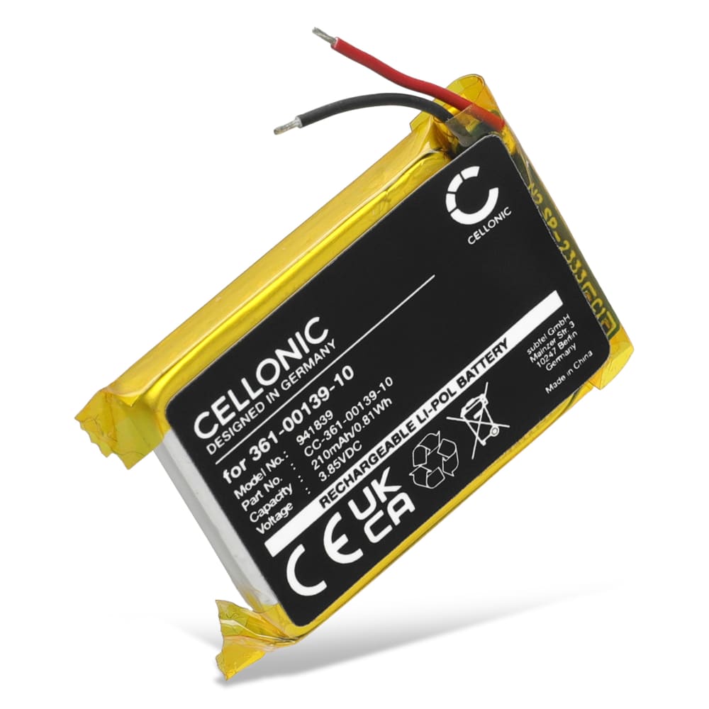 1x Batteri for Garmin Venu 2, Fenix 7S, 361-00139-10 (210mAh, 3.7V) fra CELLONIC