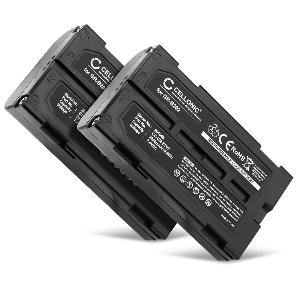 2x Bateria Panasonic GR-B202 VW-VBD070 VBD1 VM-BPL135 BPL27 2000mAh - , Batería recargable para camaras Panasonic NV-DX1 NV-GS280 GS250 VM-H775 RCA Pro-V730