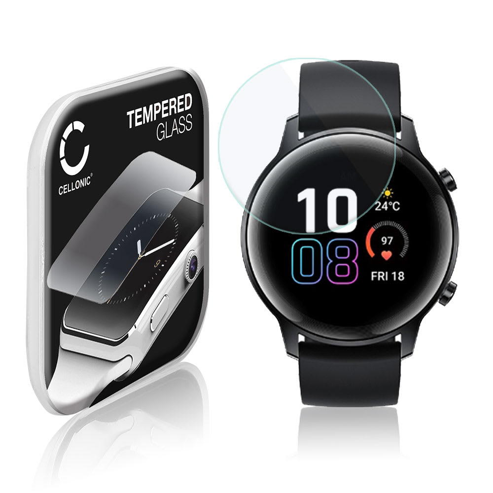 0,33mm Displayskydd / skärmskydd för Honor Magic Watch 2 (42mm) smartwatch - 2.5D 9H, Full Glue - skyddsglas för smartklocka, fitnessarmband, fitnesstracker
