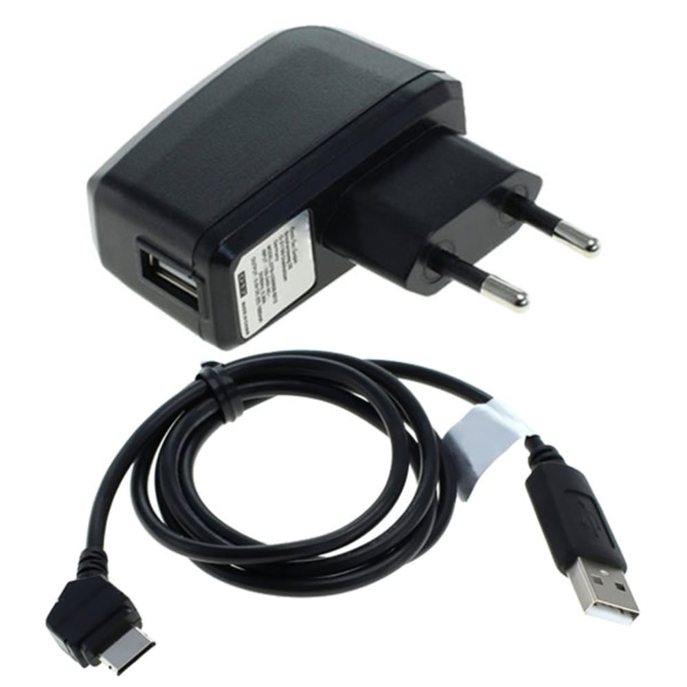 Chargeur + Câble USB pour téléphone portable Samsung SGH-C170, SGH-E250, SGH-M300, SGH-P300, SGH-U700 - Alimentation 1A / 1000mA smartphone, Cordon / Câble de Charge 1m
