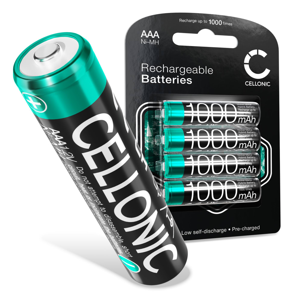 Batteri for Olight i3T, ANKER LC30, Cateye GVolt 25C 4x 1000mAh AAA fra CELLONIC