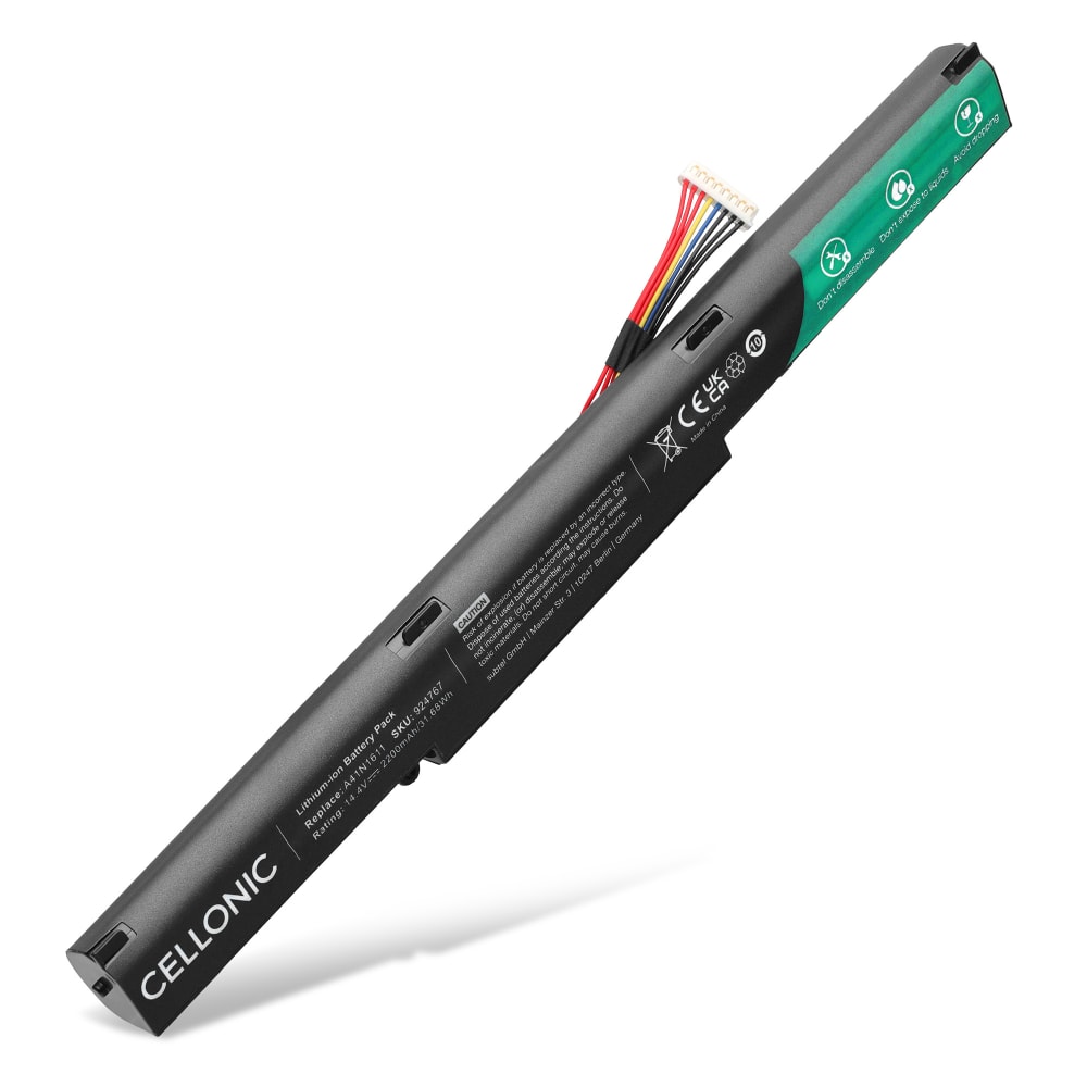 Batteri for ASUS GL553VD, ROG GL553VW-DM005T, GL553VW-DH71, A41N1611, A41LP4Q, A41LK5H 2200mAh 14.4V fra CELLONIC