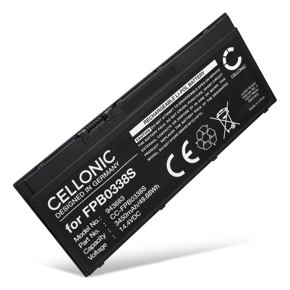 Batteri for Fujitsu LifeBook E5510, U749, E5411, T937, Lifebook U7410, E559, U7510, U748, E558, U758, T939, E548, U747, Fujitsu FPB0338S, CP721834-01, CP734928-01 3450mAh 14.4V fra CELLONIC