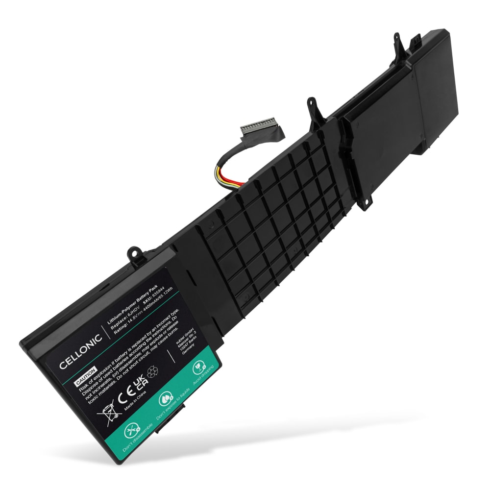 Batteri for Dell Alienware 17 R3, Alienware 17 R2, 5046J, 6JHDV, YKWXX 4400mAh 14.8V fra CELLONIC