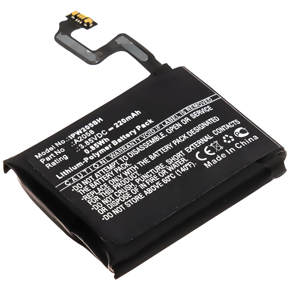 A2058 Battery for Apple Watch 4 - 40mm Sport Fitness Tracker Smartwatch Battery Replacement - 220mAh 3.8V Lithium Polymer