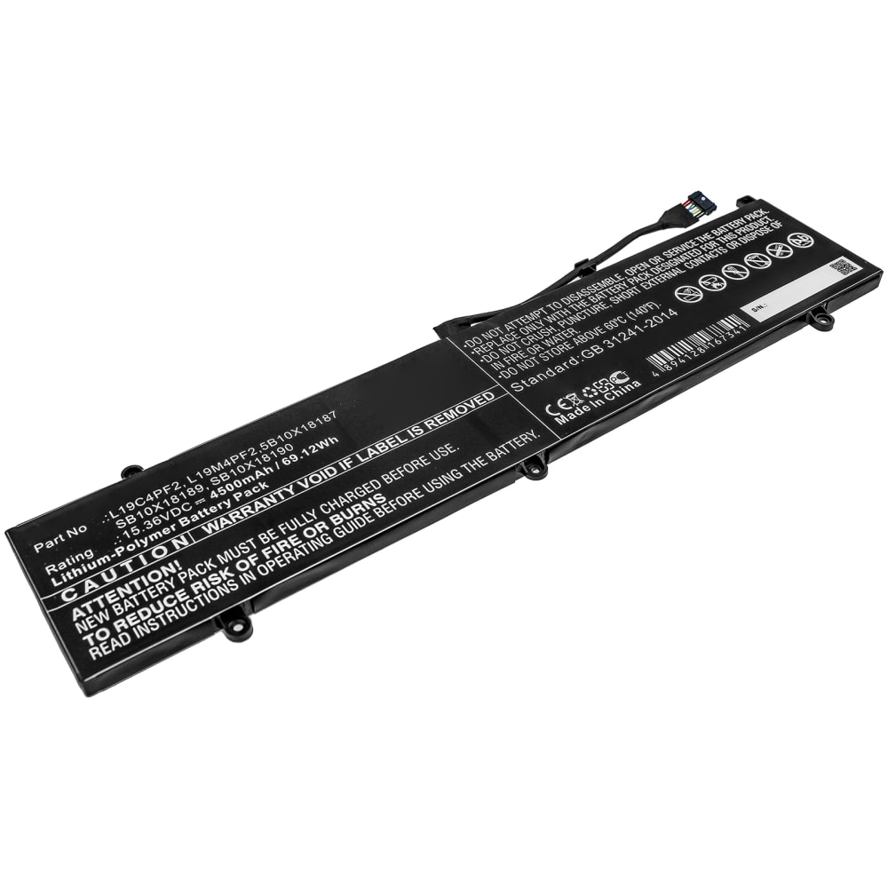 Batteria subtel® L19C4PF2, L19M4PF2 per notebook Lenovo Yoga Slim 7 15 Yoga Slim 7-15IMH05 Affidabile ricambio da 4500mAh Sostituzione ottimale per computer portatile laptop Lenovo