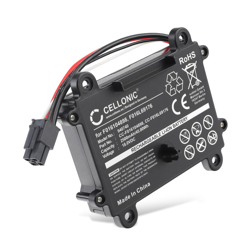 Batteri for Bosch Indego 400, XS 300, S plus 400, Bosch F016L69176, F016104898 18V  2500mAh Lithiumion fra CELLONIC