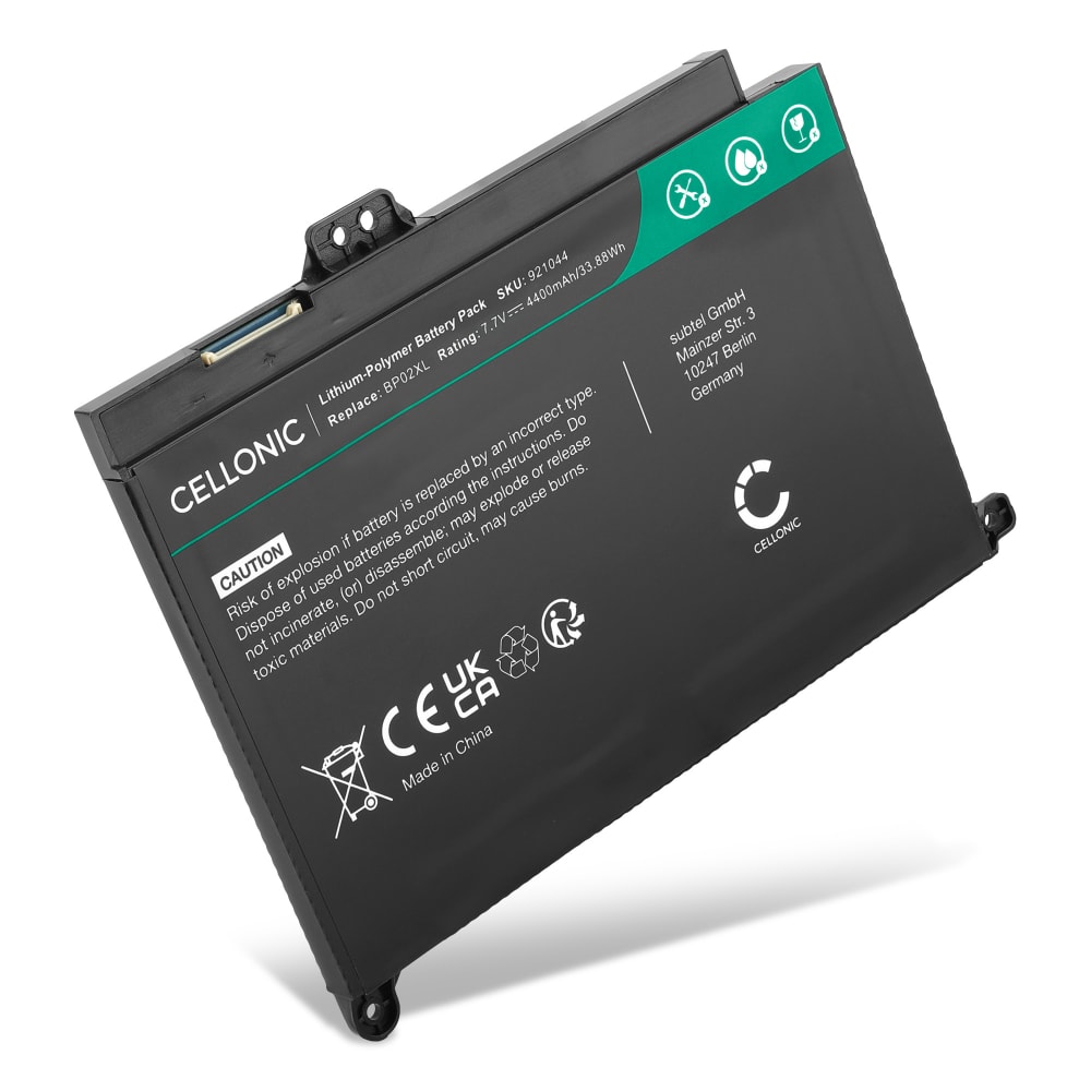 Batterie de rechange pour ordinateurs portables HP Pavilion 15-au000 / 15-au100 / 15-aw000 Series, BP02XL - 4400mAh 7.7V