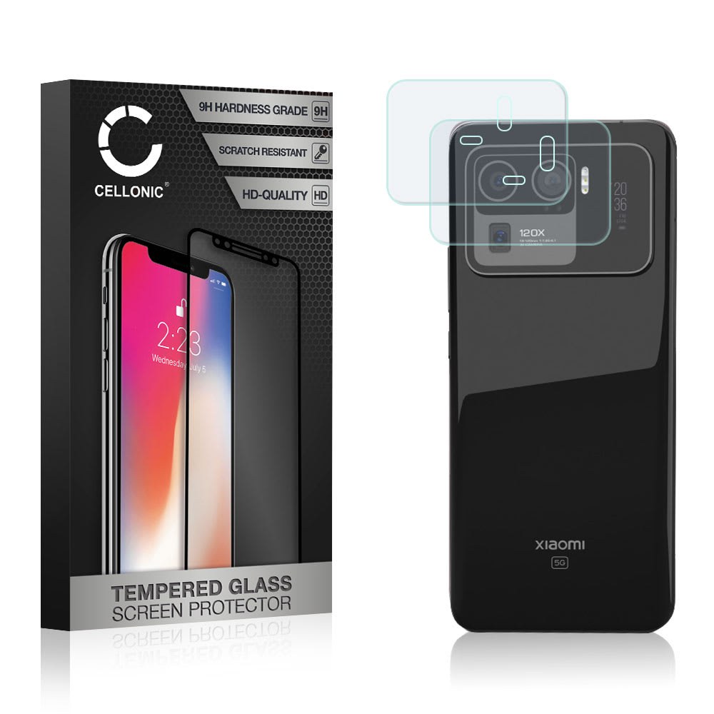 2x Ripebeskyttelse til mobilkamera Xiaomi Mi 11 Ultra (Beskyttelse til kameralinsen på smarttelefon, 9H, 0,33mm, Full Glue) Herdet Glass