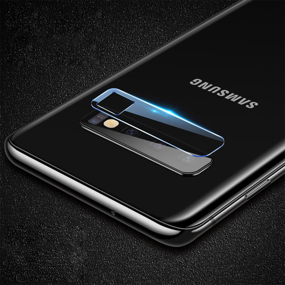 Vervangende screenprotector compatibel met Samsung Galaxy S10 (SM-G975) smartphone (Beschermende cover voor cameralens, 9H, 0,30mm, Full Glue)