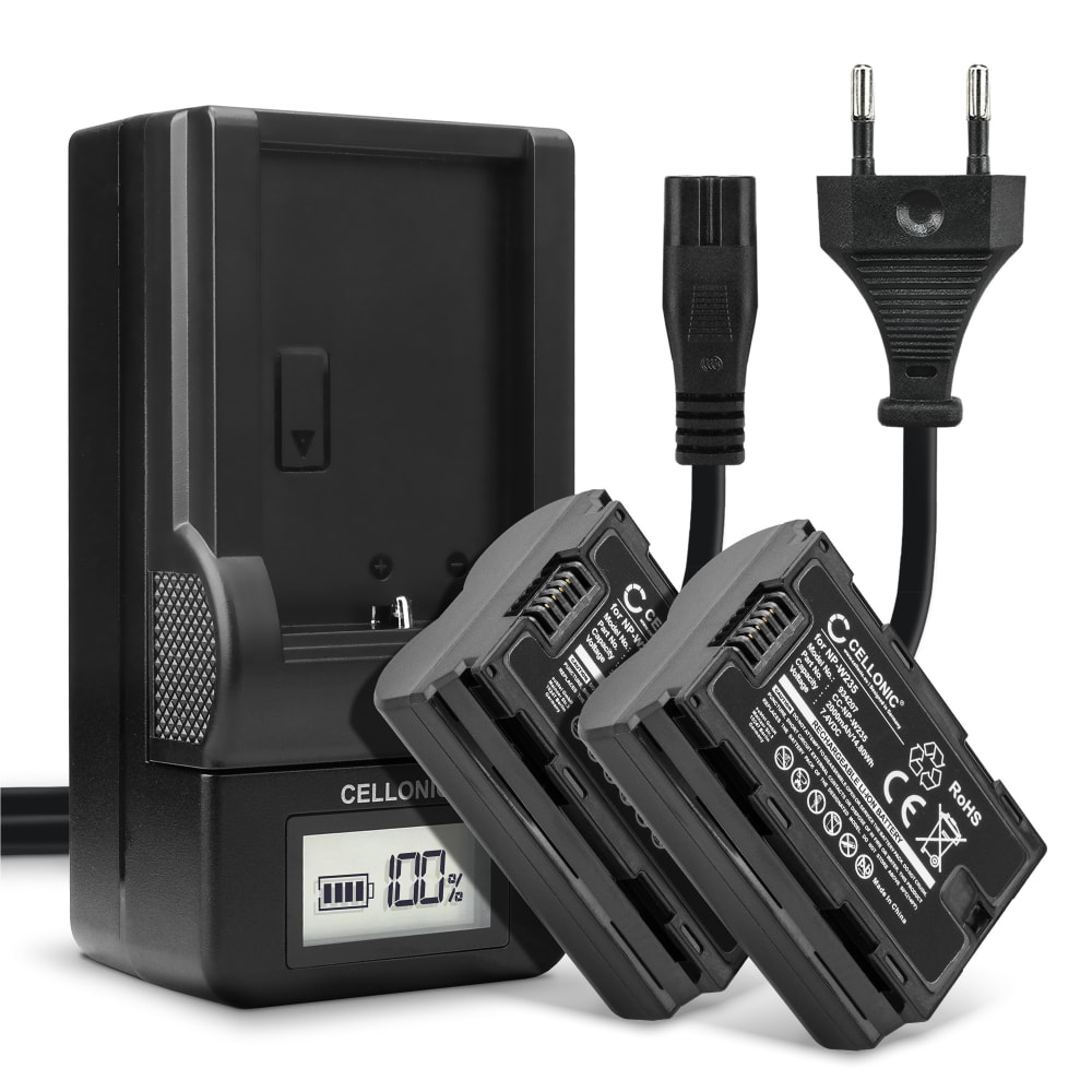 2x Batteri for FujiFilm GFX100S, GFX 50S II, FujiFilm X-T4, X-T4, X-T4, X-H2S, X-H2, X-H2 Kameraer 2000mAh + Lader fra subtel