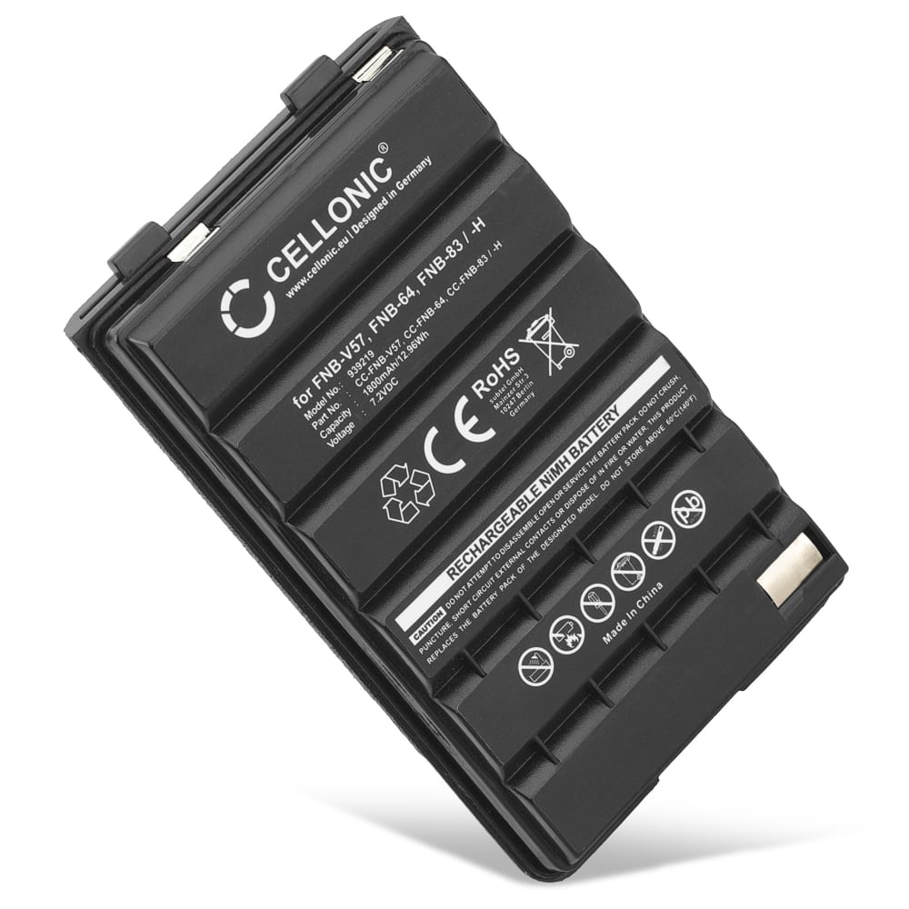 Batteri for Yaesu FT-60, VX-420, VX-150, VX-800, FNB-64, FNB-83 1800mAh fra CELLONIC