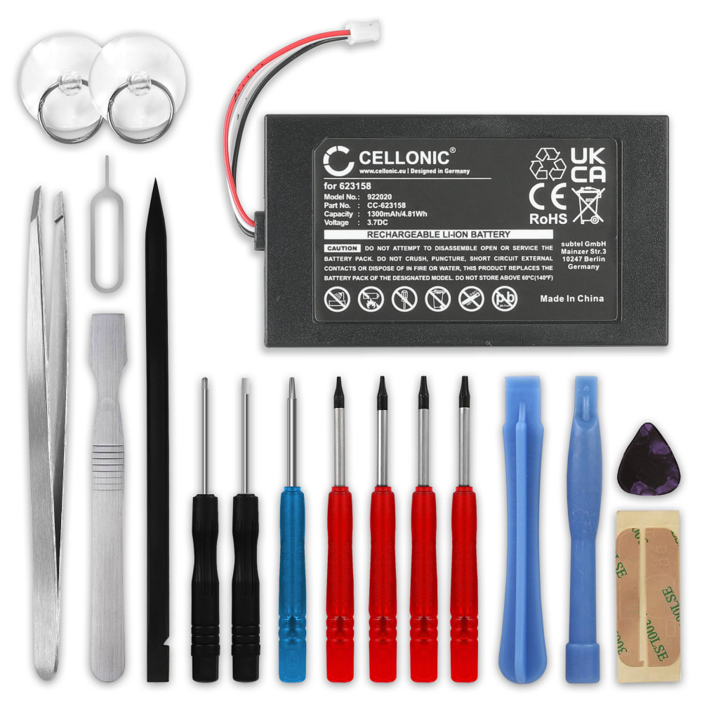 Batteri for Logitech Harmony Elite, 950 1300mAh 7V + Verktøy fra CELLONIC