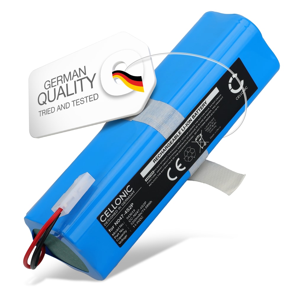 Batteri for Rowenta X-Plorer serie 95, RG7975WH/NS0, RG7987WH/NS0, RR7935WH, RR7935WH-NS0, RR7935WH/NS0, RR7947WH/NS0, RR7975WH/NS0, RR7987WH/NS0 5200mAh fra CELLONIC