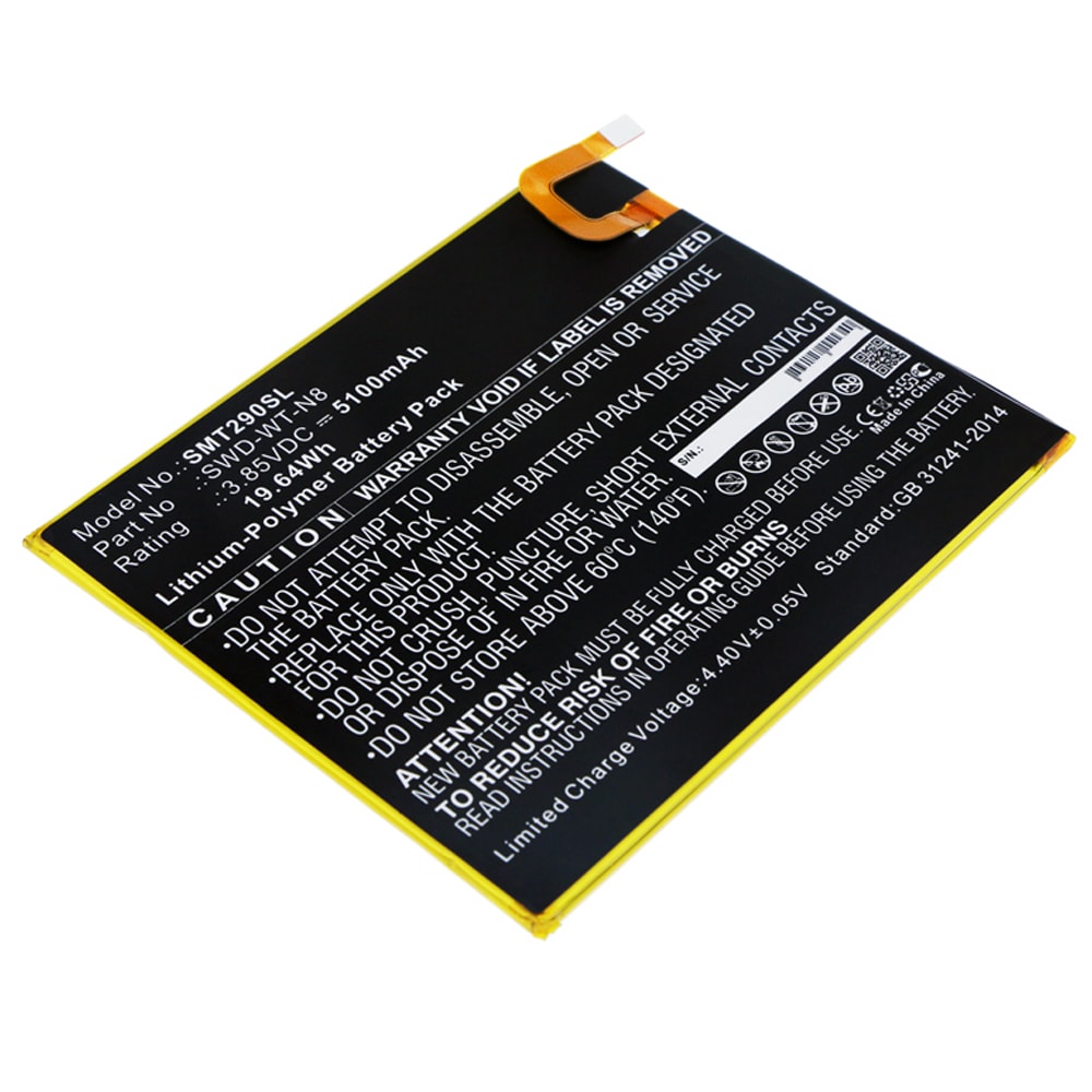 Tablet batteri til Samsung Galaxy Tab A 8.0 2019 (SM-T290 / SM-T295) SWD-WT-N8 - SWD-WT-N8 5100mAh nyt tablet batteri