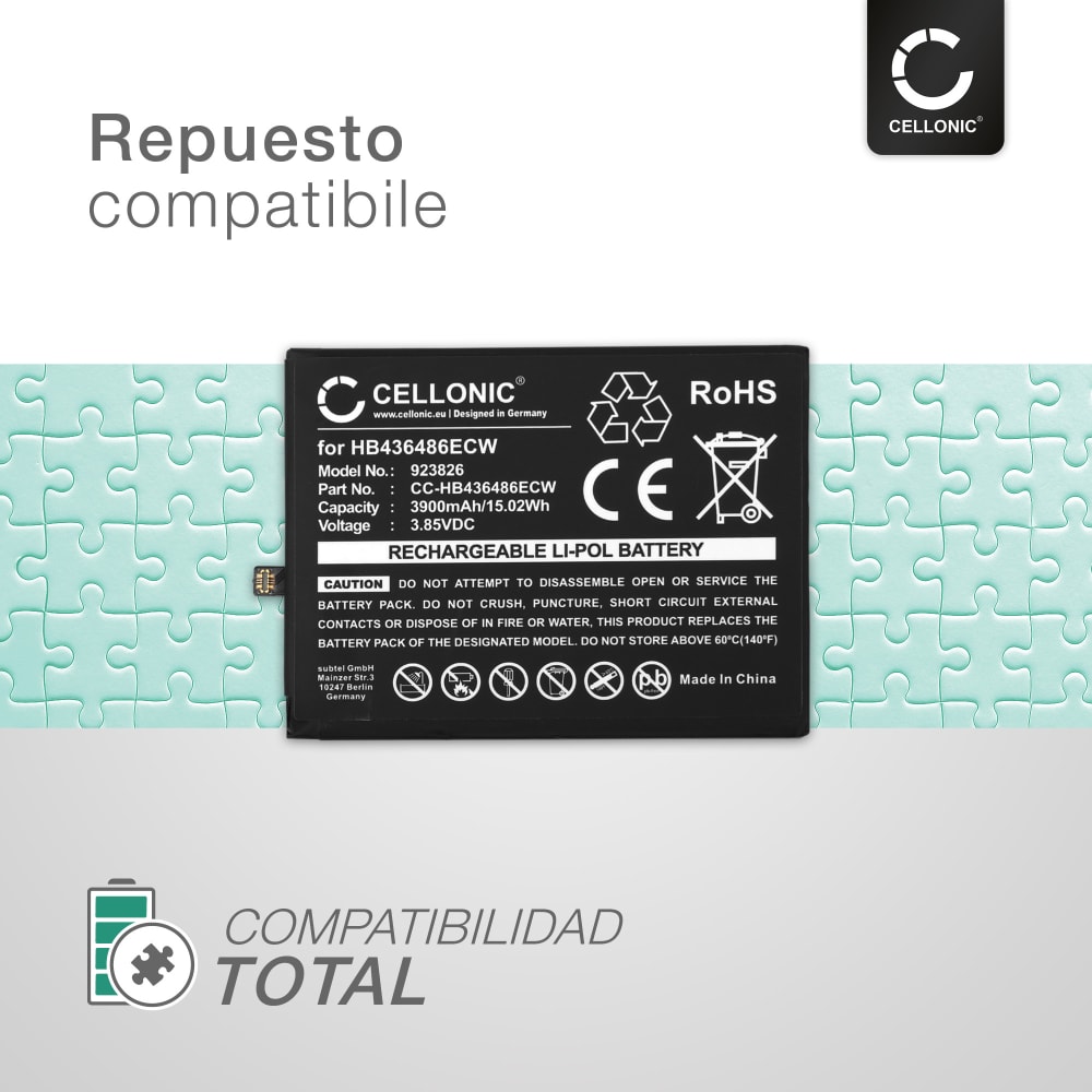 Batterie 3900mAh HB486486ECW Pour Huawei Mate 10 Pro, Honor 9X, P20 Pro