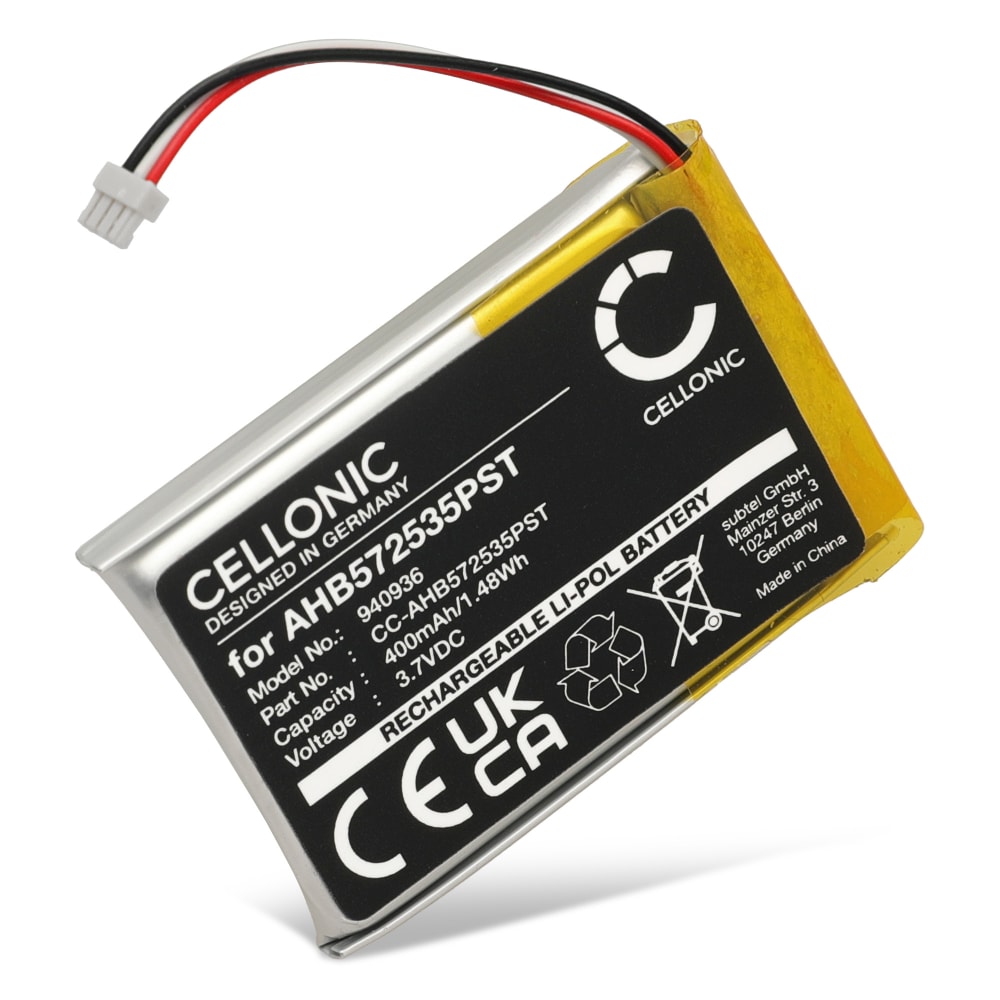 Batteri for Jabra Evolve 75 AHB572535PST (400mAh, 3.7V) fra CELLONIC
