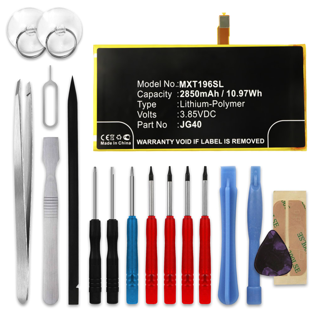Batteri for Motorola G7 Plus, JG40 2850mAh + Verktøy fra CELLONIC