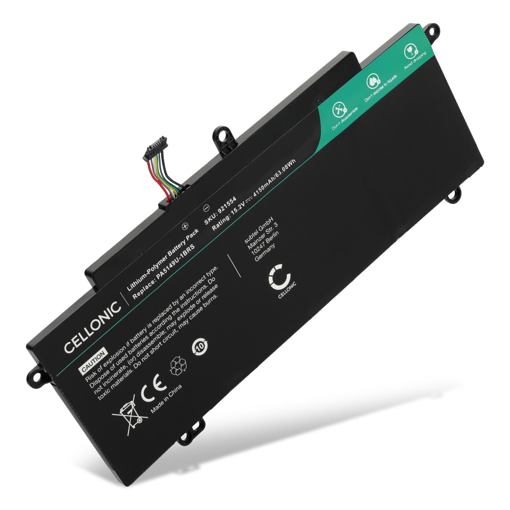Batteri for Toshiba Tecra Z40-A, Z40-B, Z40-C, Z40T-A, Z40T-C, Z50-A, PA5149U-1BRS 4150mAh 15.2V fra CELLONIC