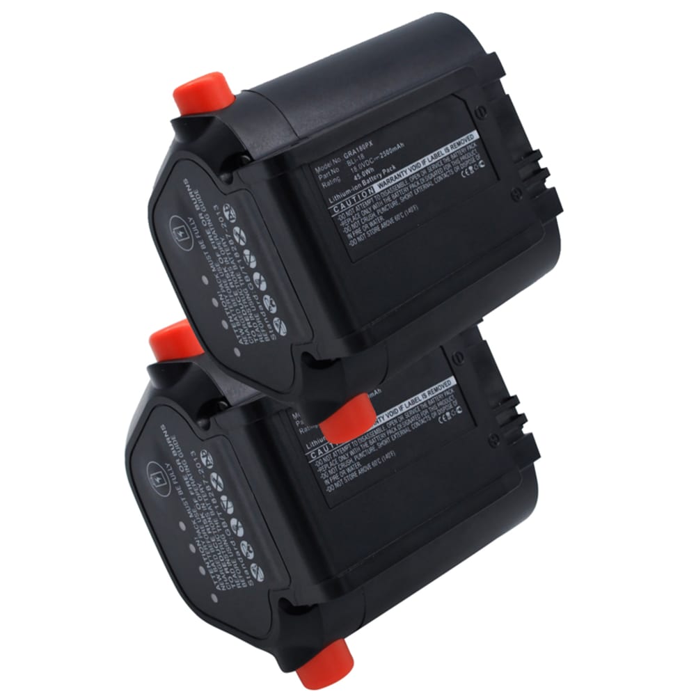 2x Battery for Gardena 9839-20, 9823, 9825, 9839, 9824, 8866 Cordless Tools - 2500mAh 18V Li Ion 8840, 8835, 8841, 8873, 8878, 8882 Battery Replacement