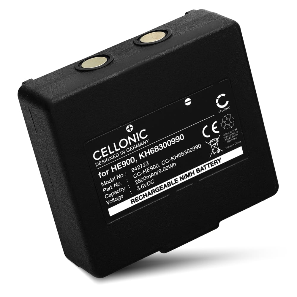 Batteri for Hetronic ERGO-F, Mini-EX-IIB, NOVA-GR, S, M, L, XL, Harris P5300, P5370, P5400, P5450 2500mAh 3.6V fra CELLONIC