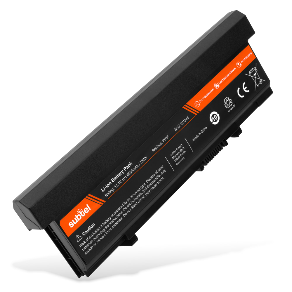 Batteria subtel® P05F per notebook Dell Latitude E5400 / E5410 / E5500 / E5510 Affidabile ricambio da 6600mAh Sostituzione ottimale per computer portatile laptop Dell