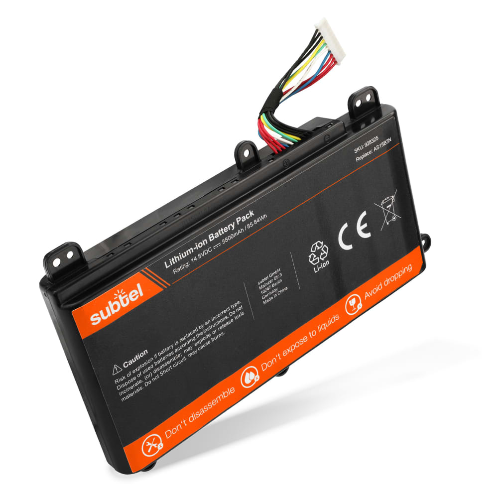 Batterie de rechange pour ordinateurs portables Acer Predator 15 G9-591 / Predator 17 G9-791 - 5800mAh 14.8V