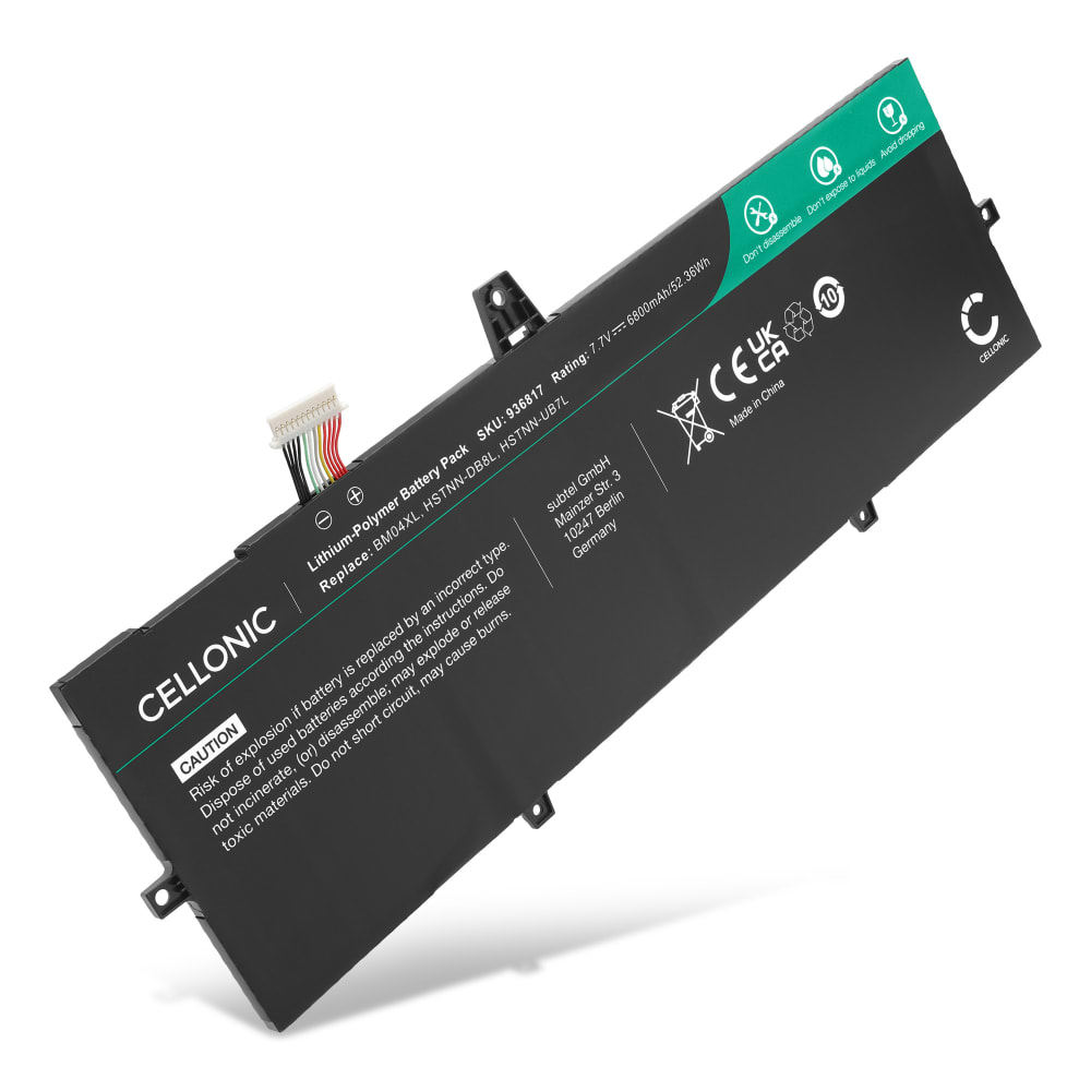 Batteri for HP Elitebook x360 1030 G3 Series, BM04XL, BM04056XL 6800mAh 7.7V fra CELLONIC