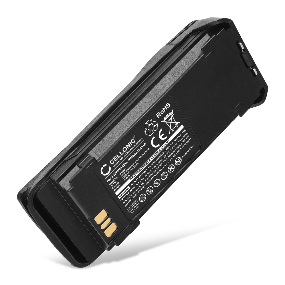 Batteri for Motorola DP3400, DR3000, DP3600, MTR2000, DP3601, DP3401, MTR3000, P6500, XPR6550, P8200, P8260, DGP4150, DGP6150 7.4V 2600mAh Lithiumion fra CELLONIC