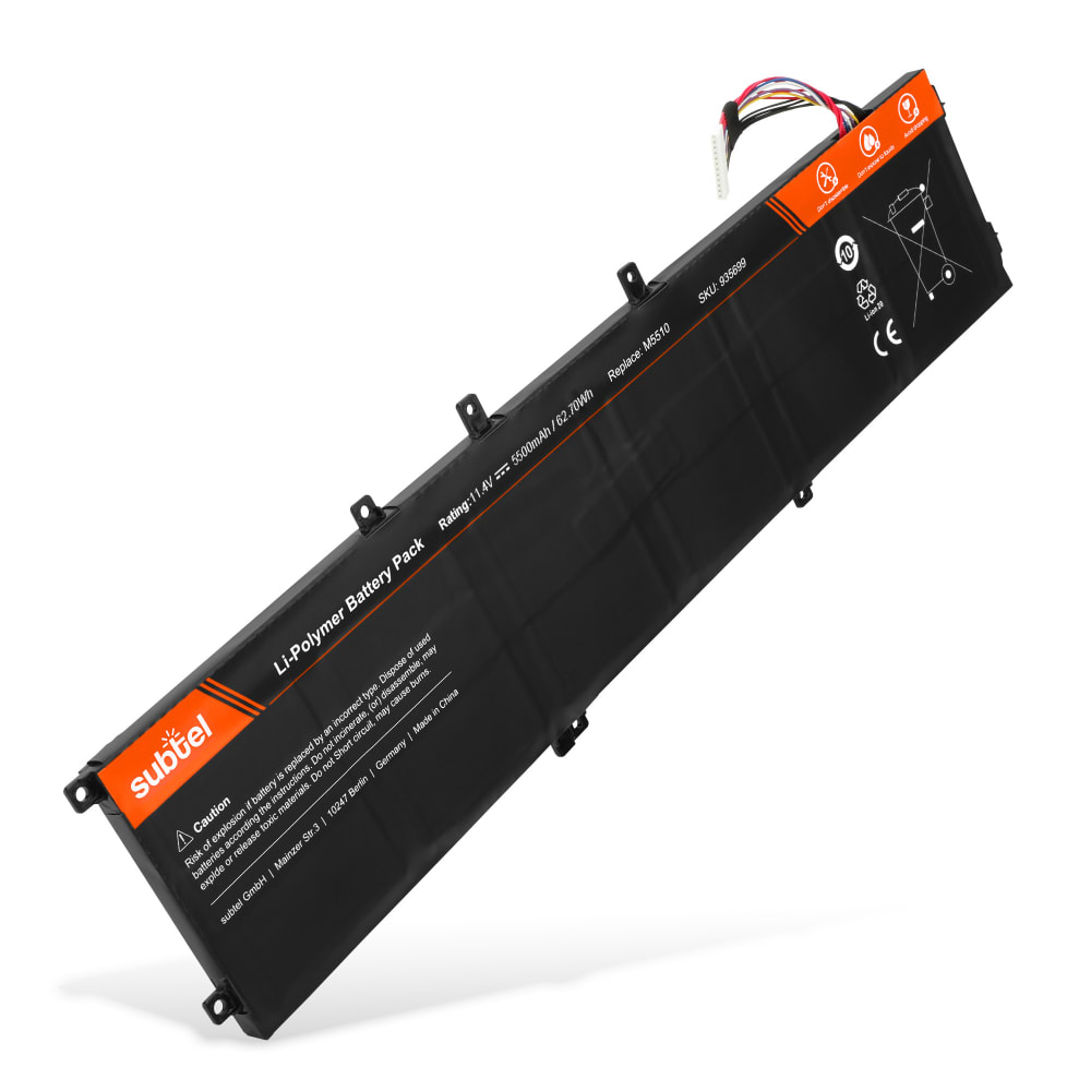 Batteri for Dell XPS 15 9530, XPS 15 9550, Precision 5510, 4GVGH, 1P6KD, 01P6KD 5500mAh 11.4V fra subtel