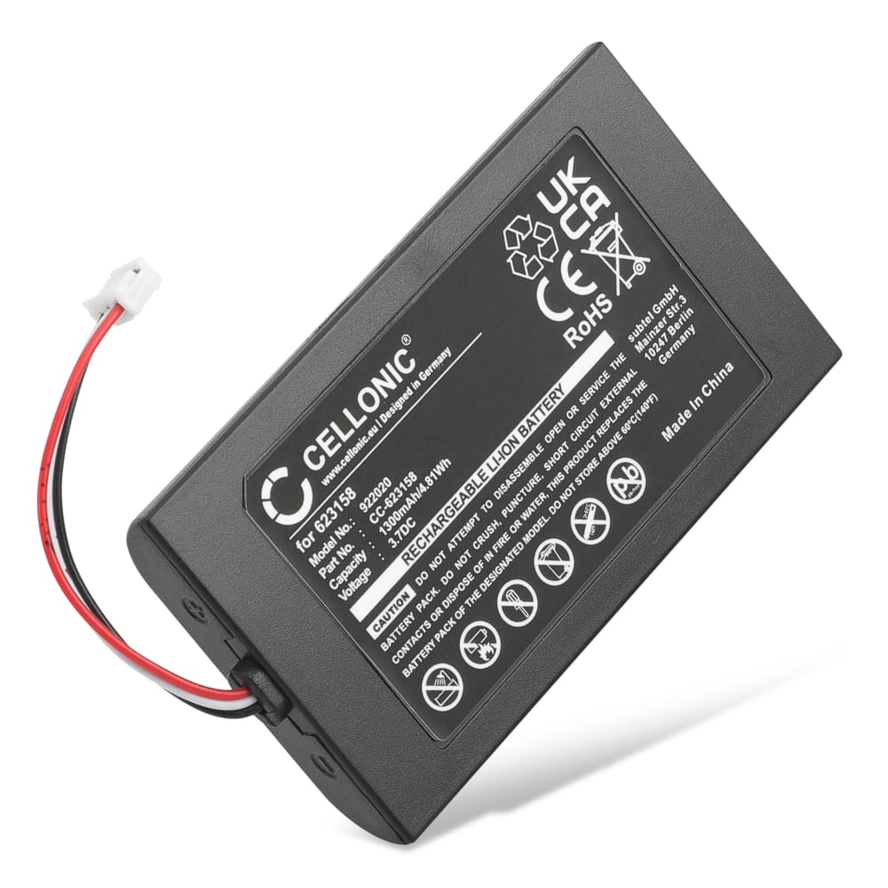 Batterie 533-000128, 623158 pour télécommande Logitech Elite, Harmony 950 1300mAh