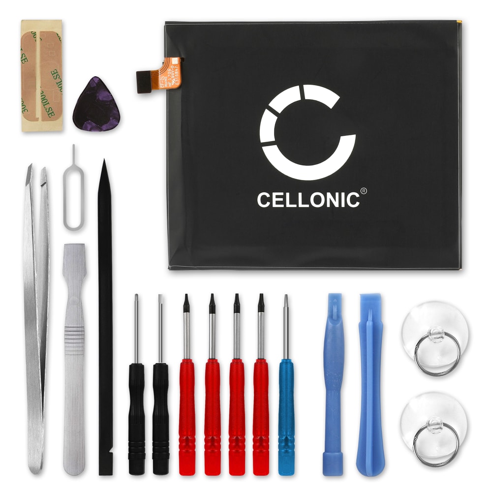 CELLONIC® Udskiftning af mobil batteri til ZTE Axon 7 / Axon 7 Premium / Blade Spark (Z971) / Blade V8 Pro + 17-værktøjs reparationssæt til telefoner - Li3931T44P8h756346 3100mAh