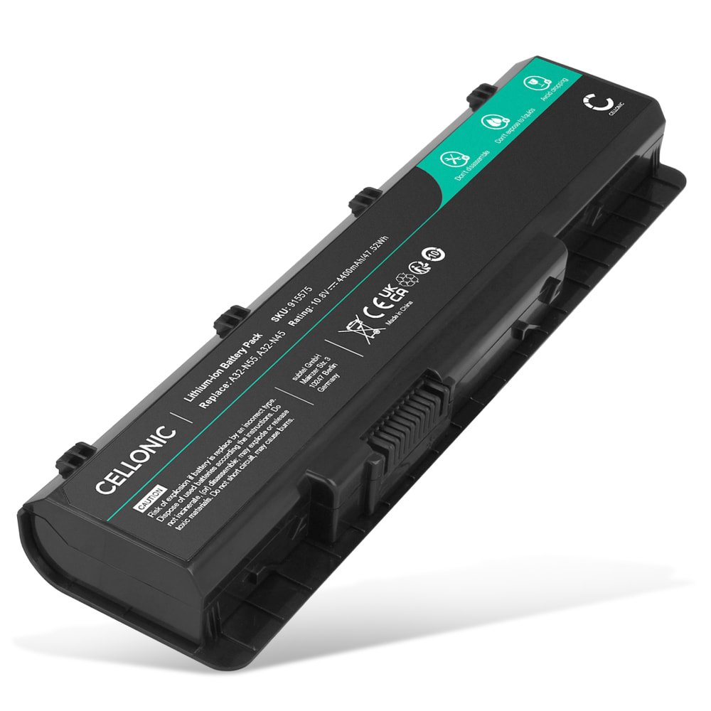 Batteri för ASUS N55S, N75S, N55SF, N75SF, N55 Series, N75 Series, N55SL, N75SL, N45S Laptop - 4400mAh 10.8V - 11.1V 