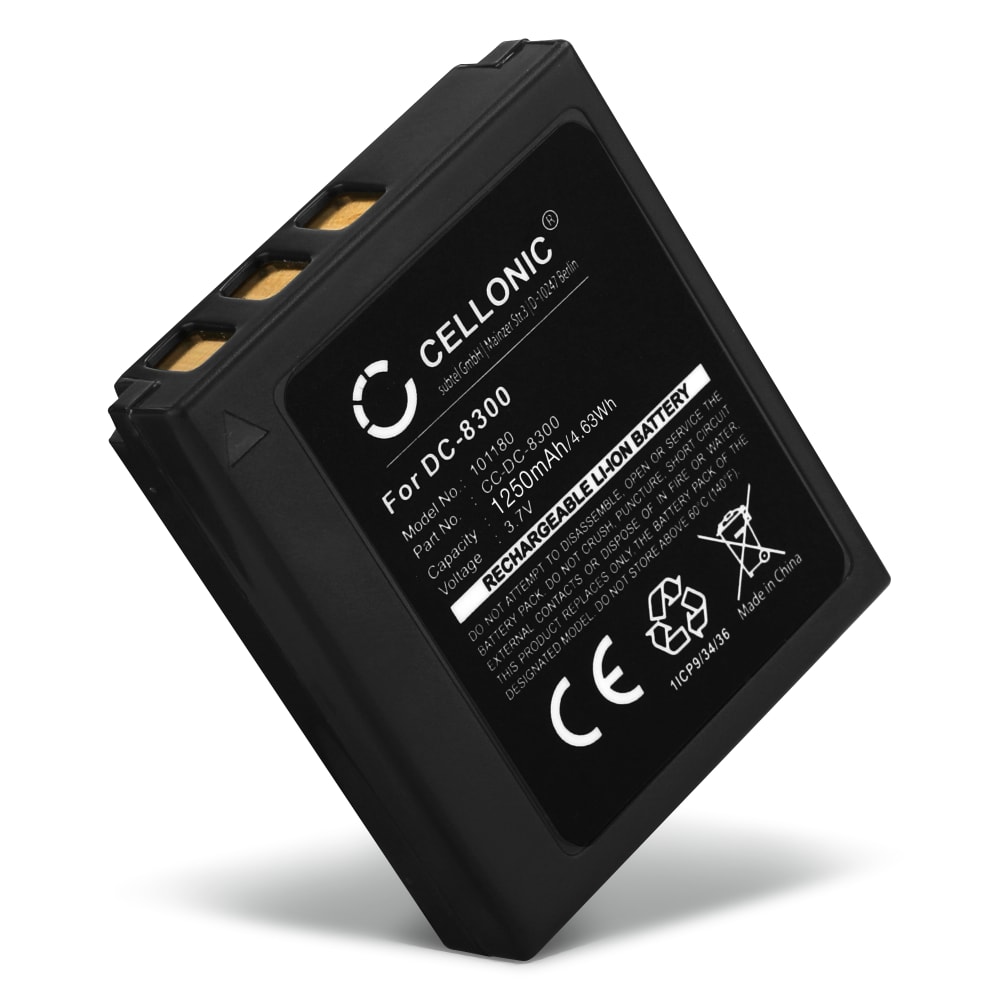 1x Batteri till Acer DC800 DC1000 CP-8531 CR-8530 Minox DC 1011 DC 1022 DC 8111 DC 8122 02491-0028-01 BT.8530A.001 02491-0028-01 DS-8330 (1250mAh, 3.7V) från CELLONIC
