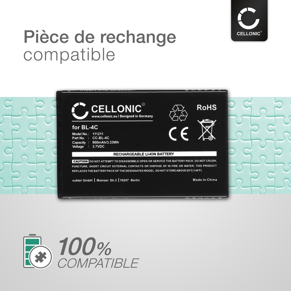 Batteria Per Easyfone Prime Flip A1 A2 A5 600mAh - Foto 7