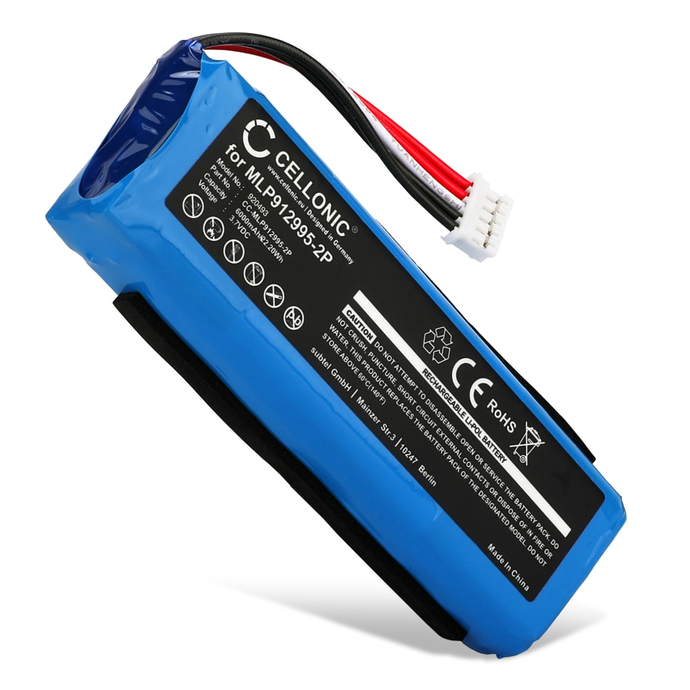 Batteri for JBL Charge 2+, 2 Plus, GSP1029102, MLP912995-2P 6000mAh fra CELLONIC