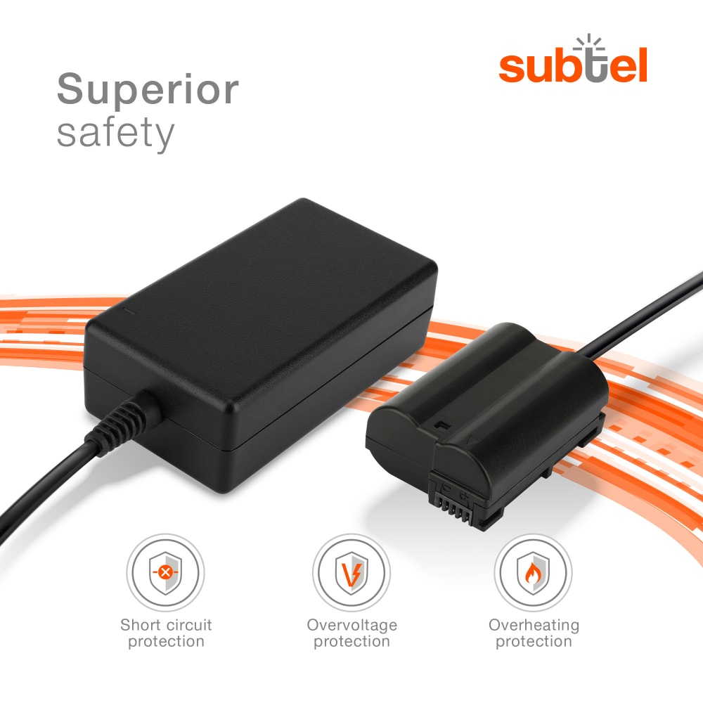 Power Supply for Nikon D850, D810, D750, D500, D7500, EH5